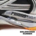 کفش کتونی بالنسیاگا رانر مشکی نارنجی Balenciaga Runner Black Orange - Image 7