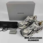 کفش کتونی بالنسیاگا رانر خاکستری مشکی Balenciaga Runner Grey lace-up - Image 2