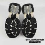 کفش کتونی بالنسیاگا رانر خاکستری مشکی Balenciaga Runner Grey lace-up - Image 4