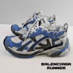 کفش کتونی بالنسیاگا رانر آبی سفید مشکی Balenciaga Runner Blue White Black - Image 4