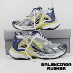 کفش کتونی بالنسیاگا رانر آبی زرد سفید Balenciaga Runner Blue Yellow White - Image 4