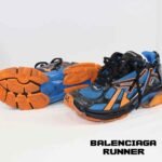 کفش کتونی بالنسیاگا رانر مولتی کالر آبی مشکی نارنجی Balenciaga Runner Multicolor Black Blue Orange - Image 7