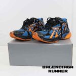 کفش کتونی بالنسیاگا رانر مولتی کالر آبی مشکی نارنجی Balenciaga Runner Multicolor Black Blue Orange - Image 9