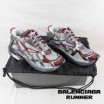 کفش کتونی بالنسیاگا رانر مولتی کالر سفید قرمز خاکستری Balenciaga Runner Multicolor Red White Grey - Image 3