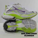 کفش کتونی بالنسیاگا رانر سفید سبز خاکستری بنفش Balenciaga Runner White Green Grey Purple - Image 4
