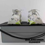 کفش کتونی بالنسیاگا رانر سفید سبز خاکستری بنفش Balenciaga Runner White Green Grey Purple - Image 6