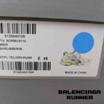 کفش کتونی بالنسیاگا رانر سفید سبز خاکستری بنفش Balenciaga Runner White Green Grey Purple - Image 7