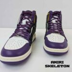 کتونی امیری اسکلت ساق بلند بنفش زرد سفید Amiri Skel Hi Top Purple Yellow White - Image 3