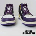 کتونی امیری اسکلت ساق بلند بنفش زرد سفید Amiri Skel Hi Top Purple Yellow White - Image 4
