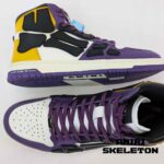 کتونی امیری اسکلت ساق بلند بنفش زرد سفید Amiri Skel Hi Top Purple Yellow White - Image 9