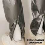 شلوار ریک اونز دارک شدو چمپیون نایلون نقره ای Rick Owens x Champion Nylon Metallic Silver - Image 17