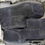 نیم بوت بالنسیاگا آلاسکا جیر مشکی Balenciaga Alaska Low Suede Black - Image 11