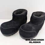 نیم بوت بالنسیاگا آلاسکا جیر مشکی Balenciaga Alaska Low Suede Black - Image 10