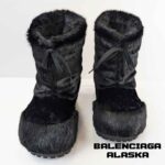 بوت بالنسیاگا آلاسکا برفی مشکی پشمی Balenciaga Alaska Snow Black - Image 3
