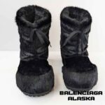 بوت بالنسیاگا آلاسکا برفی مشکی پشمی Balenciaga Alaska Snow Black - Image 4