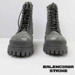 بوت بالنسیاگا استرایک کتان خاکستری Balenciaga Strike Cotton Canvas Combat Boots - Image 2