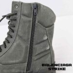 بوت بالنسیاگا استرایک کتان خاکستری Balenciaga Strike Cotton Canvas Combat Boots - Image 5