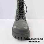 بوت بالنسیاگا استرایک کتان خاکستری Balenciaga Strike Cotton Canvas Combat Boots - Image 6
