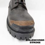 بوت بالنسیاگا استرایک چرم قهوه ای Balenciaga Strike Leather Brown Boots - Image 5