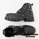 بوت بالنسیاگا استرایک پیرسینگ دار مشکی Balenciaga Strike Piercing Black Boots - Image 2