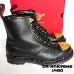بوت دکتر مارتنز مدل 1460 زنانه پلاک دار مشکی (اژدهای طلایی) Dr. Martens 1460 Dragon Gold - Image 3
