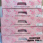 بوت هانتر زنانه ساق بلند صورتی گل دار Hunter Original Rain Women's Boots Pink Rose - Image 11