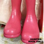 بوت هانتر زنانه ساق بلند صورتی براق Hunter Original Rain Women's Boots Pink Shiny - Image 6