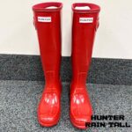 بوت هانتر زنانه ساق بلند قرمز براق Hunter Original Rain Women's Boots Red Shiny - Image 2